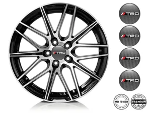 Toyota TRD Pegatinas de Aro Estilo Insignias Bombadas Tapacubos